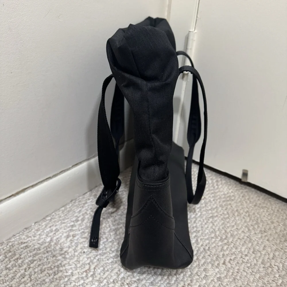 Lululemon Go Wild Black Women Tote Gym Yoga Bag Fold Over Top